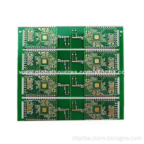 Double-sided PCBs with Copper Paste, 0.1/0.1mm Width, ENIG Surface Finishing